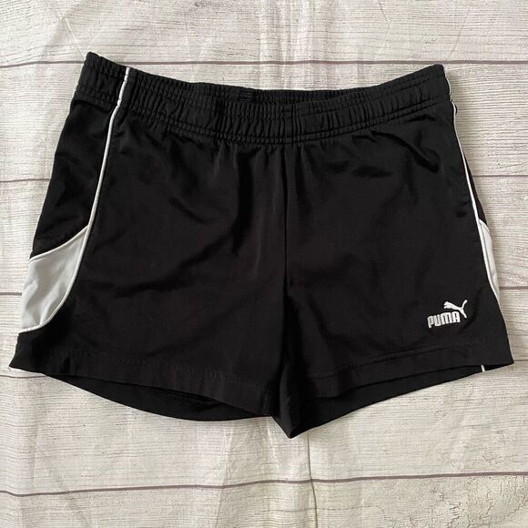 Puma Pants - Puma sport lifestyle women S pull on athletic shorts w/ elastic waist B&W